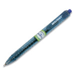 AbilityOne 7520016827168, SKILCRAFT Recycled Water Bottle Ballpoint Pen, Retractable, Fine 0.5 mm, Blue Ink, Clear Barrel, Dozen