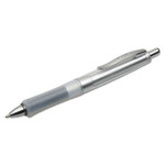 AbilityOne 7520016296573 SKILCRAFT WriteBalance Wide Body Ballpoint Pen, Retractable, Medium 1 mm, Black Ink, Silver Barrel (NSN6296573) View Product Image