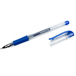 AbilityOne 7520014845252 SKILCRAFT AlphaGel Gel Pen, Stick, Medium 0.7 mm, Blue Ink, Clear Barrel, Dozen (NSN4845252) View Product Image