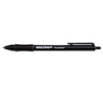 AbilityOne 7520015425943 SKILCRAFT EconoGard Ballpoint Pen, Retractable, Medium 1 mm, Black Ink, Black Barrel, Dozen (NSN5425943) View Product Image