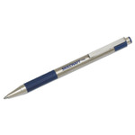 AbilityOne 7520016661051 SKILCRAFT Zebra Ballpoint Pen, Retractable, Fine 0.7 mm, Blue Ink, Stainless Steel Barrel, 2/Pack (NSN6661051) View Product Image