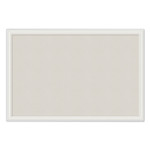 U Brands Linen Bulletin Board with Decor Frame, 30 x 20, Tan Surface, White Wood Frame (UBR2074U0001) View Product Image