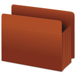 Pendaflex Heavy-Duty End Tab File Pockets, 3.5" Expansion, Legal Size, Red Fiber, 10/Box (PFX95545) View Product Image