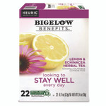Bigelow Benefits Lemon and Echinacea Herbal K-Cup, 0.11 oz, 22/Box