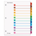 Cardinal OneStep Printable Table of Contents and Dividers, 12-Tab, 1 to 12, 11 x 8.5, White, Assorted Tabs, 1 Set (CRD61218) View Product Image