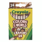 Crayola Colors of the World Crayons, Assorted, 24/Pack