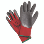 MCR Safety Ninja Flex Latex-Coated-Palm Gloves, Nylon Shell, X-Large, Red/Gray