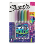 Sharpie Cosmic Color Permanent Markers, Medium Bullet Tip, Assorted Cosmic Colors, 5/Pack (SAN2010953) View Product Image