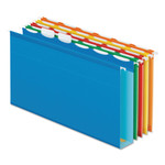 Pendaflex Ready-Tab Extra Capacity Reinforced Colored Hanging Folders, Legal Size, 1/6-Cut Tabs, Assorted Colors, 20/Box (PFX42702) View Product Image
