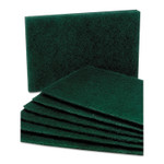 AbilityOne 7920007535242, SKILCRAFT, Light Cleaning Scouring Pad, 6 x 9.25, Green, 10/Pack