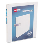 Avery Showcase Economy View Binder with Round Rings, 3 Rings, 0.5" Capacity, 11 x 8.5, White (AVE19551) View Product Image