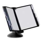 Durable SHERPA Motion Desk Reference System, 10 Panels, Black Borders