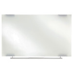 Iceberg Clarity Glass Dry Erase Board with Aluminum Trim, 60" x 36", White Surface, Satin Aluminum Frame