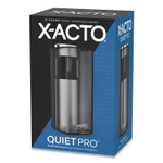 X-ACTO Model 1612 Quiet Pro Electric Pencil Sharpener, AC-Powered, 3 x 5 x 9, Black/Silver/Smoke (EPI1612X) View Product Image