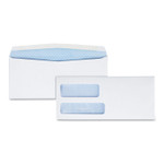 Quality Park Double Window Security-Tinted Check Envelope, #8 5/8, Commercial Flap, Gummed Closure, 3.63 x 8.63, White, 1,000/Box (QUA24532B) View Product Image