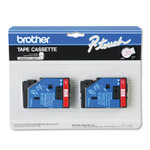 Brother P-Touch TC Tape Cartridges for P-Touch Labelers, 0.5" x 25.2 ft, Red on White, 2/Pack View Product Image