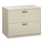 HON Brigade 600 Series Lateral File, 2 Legal/Letter-Size File Drawers, Light Gray, 36" x 18" x 28" (HON682LQ) View Product Image