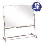Quartet Total Erase Reversible Mobile Presentation Easel, 72" x 48", White Surface, Neutral Beige Steel Frame