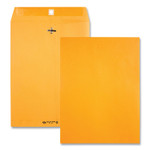 Quality Park Clasp Envelope, 28 lb Bond Weight Kraft, #97, Square Flap, Clasp/Gummed Closure, 10 x 13, Brown Kraft, 100/Box QUA38197