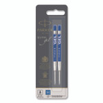 Parker Refill for Parker Retractable Gel Ink Roller Ball Pens, Medium Conical Tip, Blue Ink, 2/Pack
