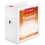 Cardinal Treated ClearVue Locking Slant-D Ring Binder, 3 Rings, 5" Capacity, 11 x 8.5, White (CRD32150) View Product Image