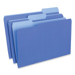 Universal Interior File Folders, 1/3-Cut Tabs: Assorted, Legal Size, 11-pt Stock, Blue, 100/Box (UNV15301) View Product Image
