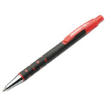 AbilityOne 7520013687773 SKILCRAFT Rubberized Ballpoint Pen, Retractable, Medium 1 mm, Red Ink, Black Barrel, Dozen (NSN3687773) View Product Image