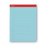 Universal Colored Perforated Ruled Writing Pads, Wide/Legal Rule, 50 Blue 8.5 x 11 Sheets, Dozen (UNV35880) View Product Image