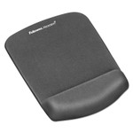 Fellowes PlushTouch Mouse Pad with Wrist Rest, 7.25 x 9.37, Graphite Product Image 
