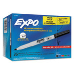 EXPO Low-Odor Dry Erase Marker Office Value Pack, Extra-Fine Bullet Tip, Assorted Colors, 36/Pack (SAN2003895) View Product Image