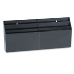 Rubbermaid Optimizers Six-Pocket Organizer, 6 Sections, Letter Size, 26.66" x 3.8" x 11.56" , Black (RUB96060ROS) Product Image 