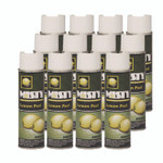 Misty Handheld Air Deodorizer, Lemon Peel, 10 oz Aerosol Spray, 12/Carton
