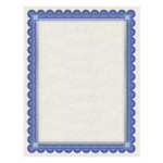 Southworth Parchment Certificates, Academic, 8.5 x 11, Ivory with Blue/Silver Foil Border, 15/Pack (SOUCT1R) View Product Image