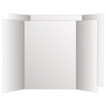 Eco Brites Two Cool Tri-Fold Poster Board, 36 x 48, White/White, 6/Carton (GEO26790) View Product Image