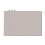 Smead TUFF Extra Capacity Hanging File Folders with Easy Slide Tabs, 4" Capacity, Legal, 1/3-Cut Tabs, Steel Gray, 18/Box (SMD64342) View Product Image