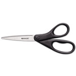 Westcott Design Line Straight Stainless Steel Scissors, 8" Long, 3.13" Cut Length, Straight Black Handle View Product Image