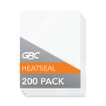 GBC Economy Thermal Laminating Pouches, 3 mil, 9" x 11.5", Gloss Clear, 200/Box