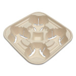 World Centric Fiber Cup Carriers, 8 oz to 22 oz, Four Cups, Natural, 600/Carton