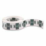 Smead A-Z Color-Coded End Tab Filing Labels, N, 1 x 1.25, White, 500/Roll