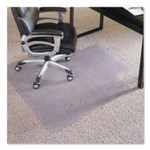 ES Robbins EverLife Intensive Use Chair Mat for High Pile Carpet, Rectangular with Lip, 45 x 53, Clear