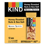 KIND Nuts and Spices Bar, Honey Roasted Nuts/Sea Salt, 1.4 oz Bar, 12/Box