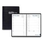 House of Doolittle Memo Size Daily Appointment Book with 15-Minute Schedule, 8 x 5, Black Cover, 12-Month (Jan to Dec): 2025