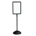 Safco WriteWay Two-Sided Dry Erase Standing Message Sign, White 14.25" x 22.5" Rectangle Surface, Black Frame, 14.25" x 22.5" x 65"