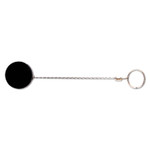Advantus Heavy-Duty Retractable ID Card Reel, 18.5" Extension, Black/Chrome, 6/Pack