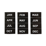 MasterVision Interchangeable Magnetic Board Accessories, Months of Year, Black/White, 2" x 1", 12 Pieces