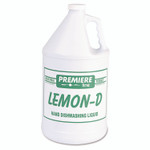 Kess Lemon-D Dishwashing Liquid, Lemon, 1 gal, Bottle, 4/Carton