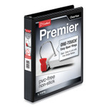 Cardinal Premier Easy Open ClearVue Locking Slant-D Ring Binder, 3 Rings, 1" Capacity, 11 x 8.5, Black (CRD10301) View Product Image