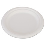 SCT ChampWare Heavyweight Bagasse Dinnerware, Plate, 6", White, 1,000/Carton (SCH18110) View Product Image