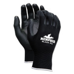 MCR Safety Economy PU Coated Work Gloves, Black, X-Large, Dozen