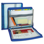 C-Line Zippered Binder with Expanding File, 2" Expansion, 7 Sections, Zipper Closure, 1/6-Cut Tabs, Letter Size, Bright Blue (CLI48115) View Product Image